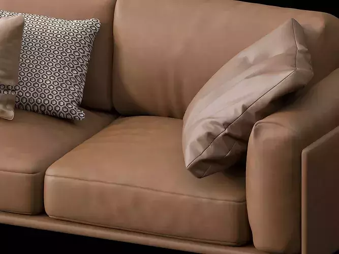 Modern Leather Sofa  set Living Room Furniture Set 3D model 3