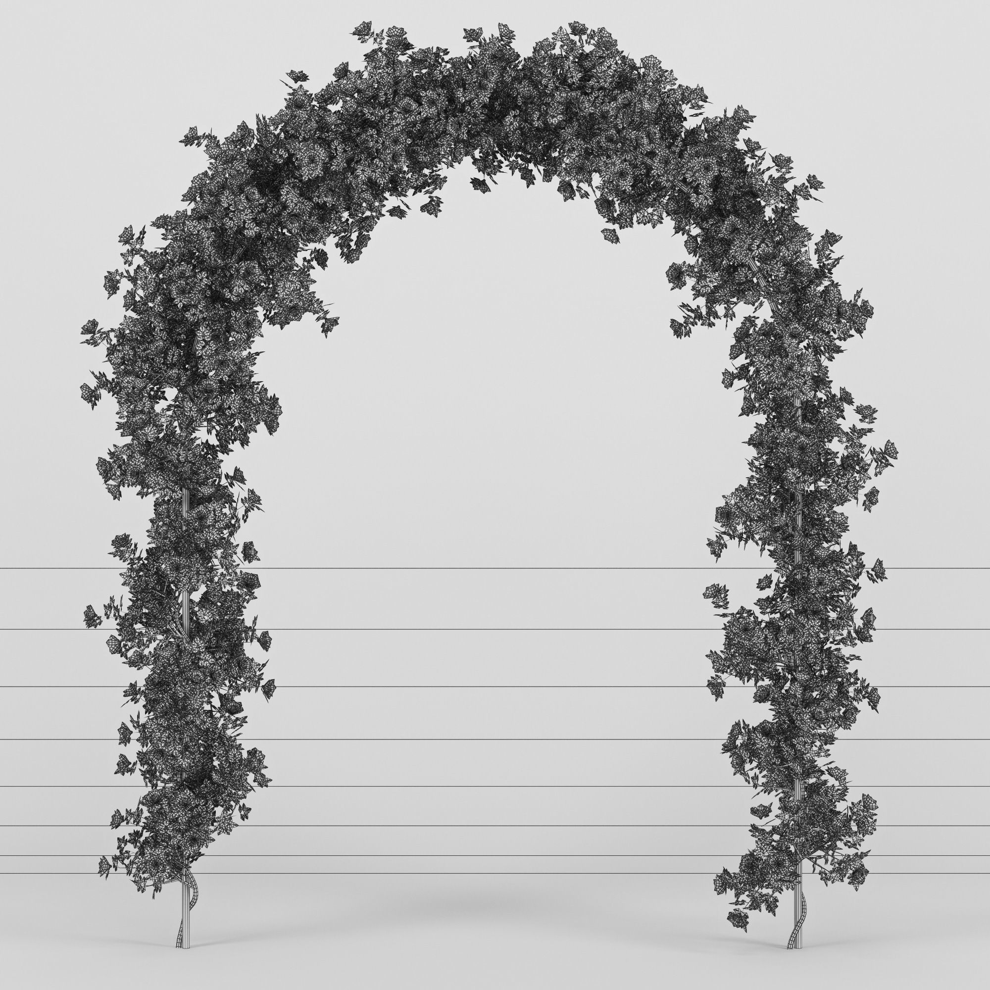 Rose Arch 3D model_6