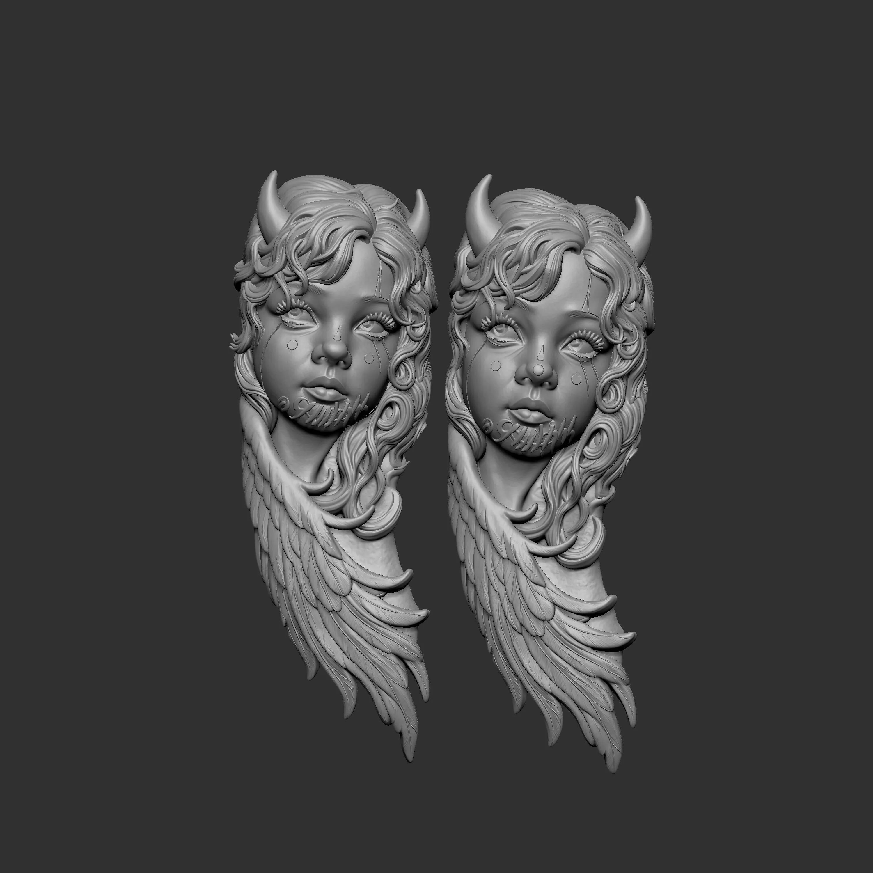 3D printing specifically a crying cherub 3D print model