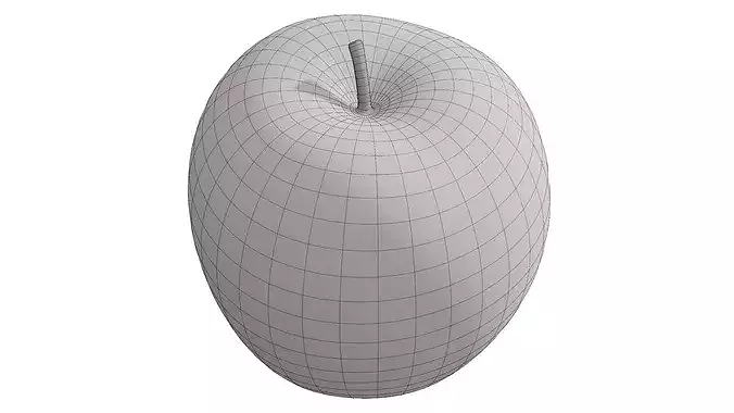 Apple Low-poly 3D model 7