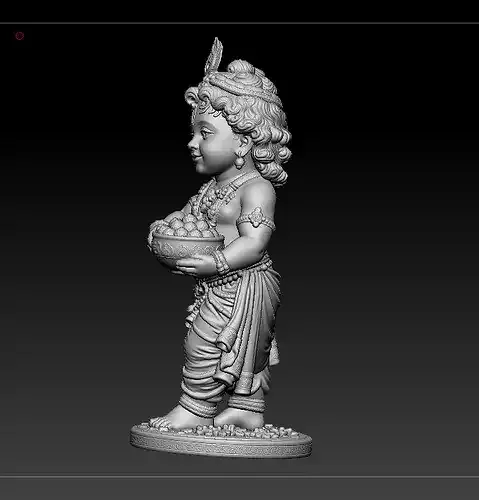 little krishna 3d printed model  3D print model 6