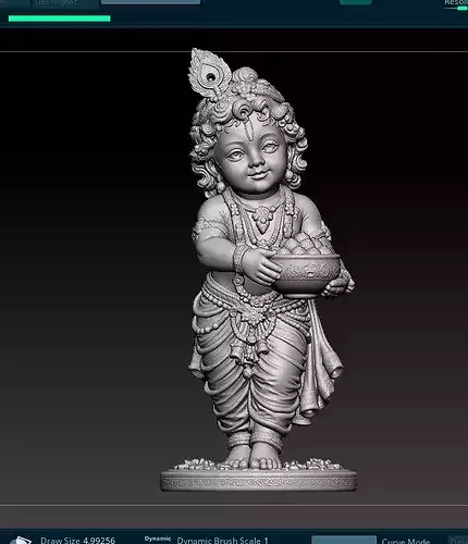 little krishna 3d printed model 3D print model