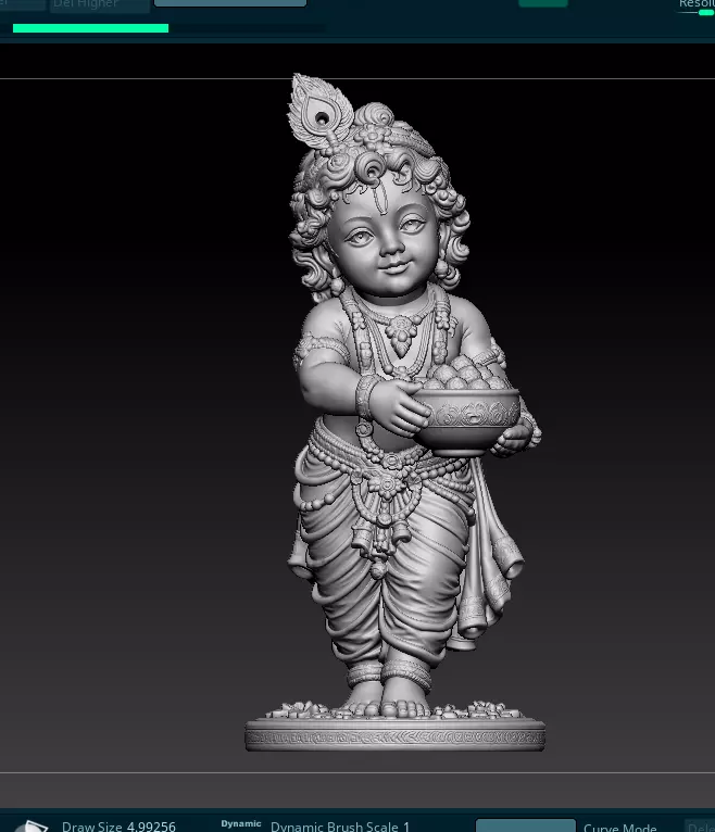 little krishna 3d printed model 3D print model