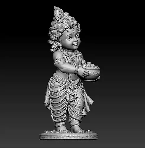 little krishna 3d printed model  3D print model 2