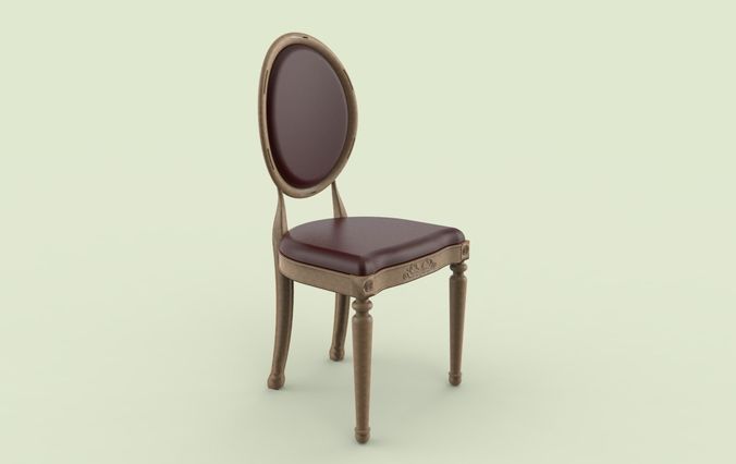 Baroque stool 3D model