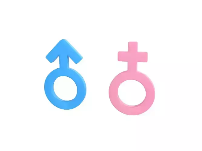 Gender symbol 3D model