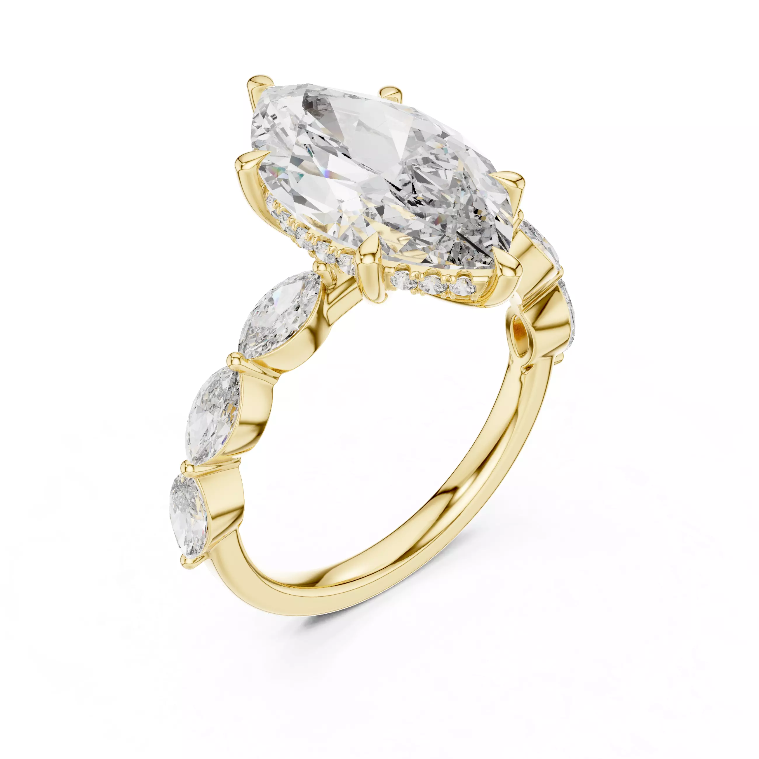 Women Ring Render 3dm STL MP4 Details 3D print model