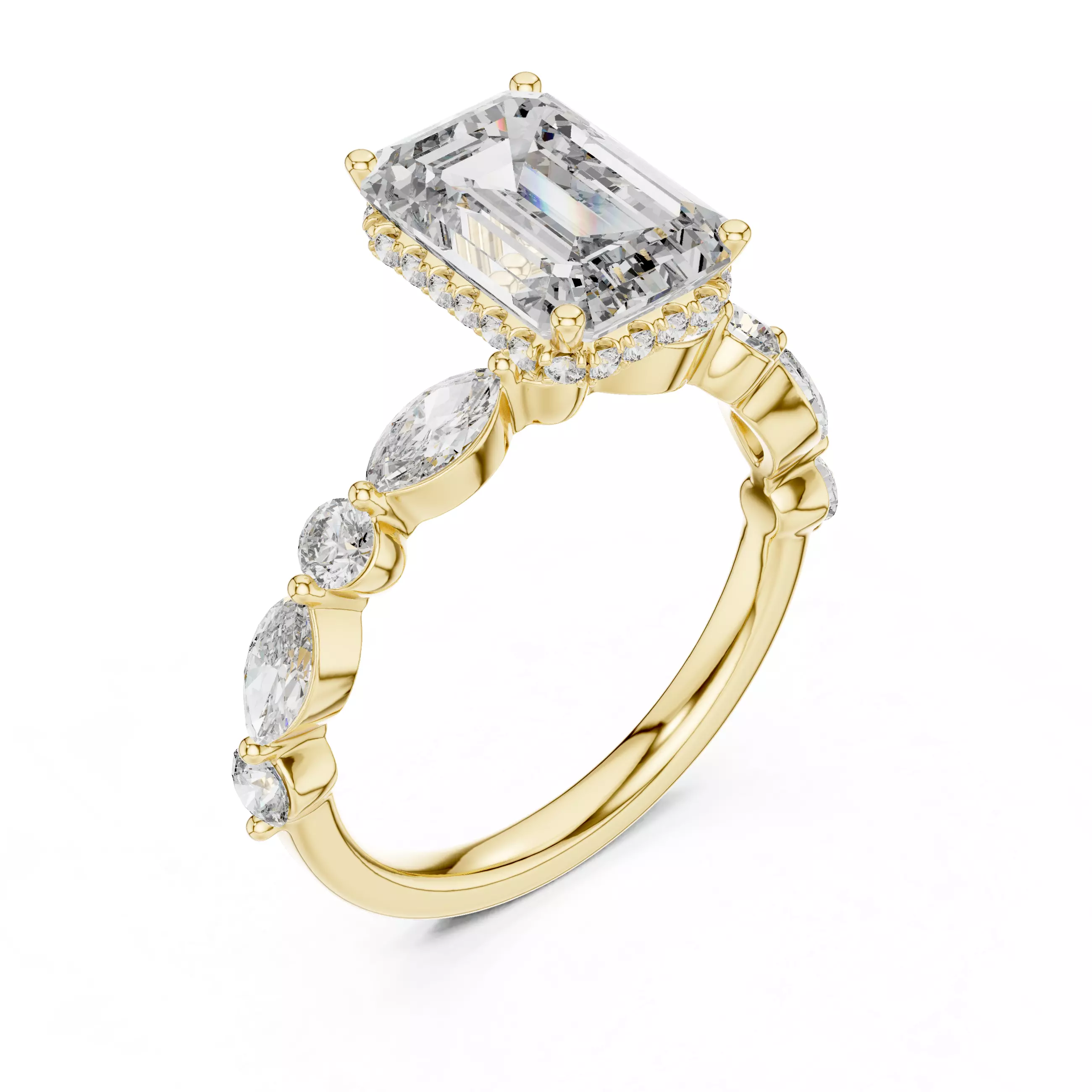 Women Ring Render 3dm STL MP4 Details 3D print model