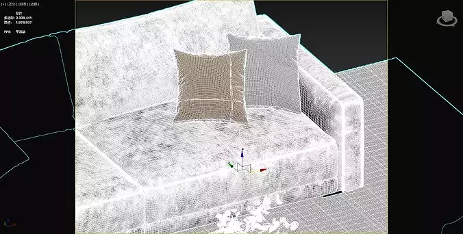 Modern Luxury Living Room Sofa Furniture Set   3D model 5