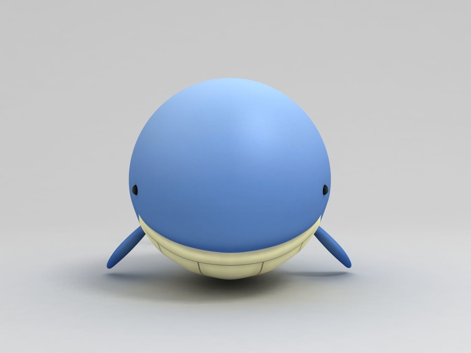 Cartoon Whale Low-poly 3D model_5