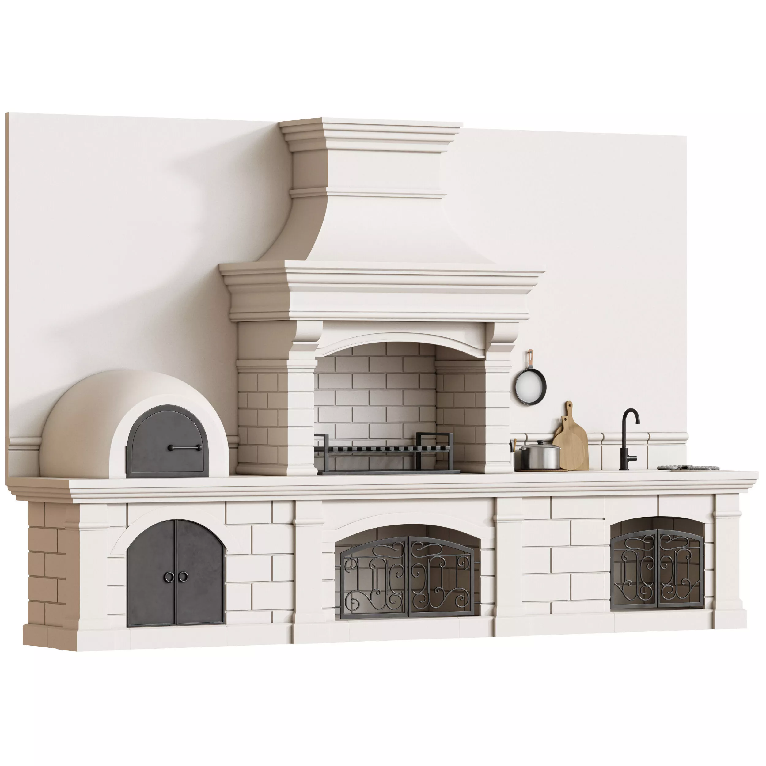 Outdoor Kitchen 01 3D model