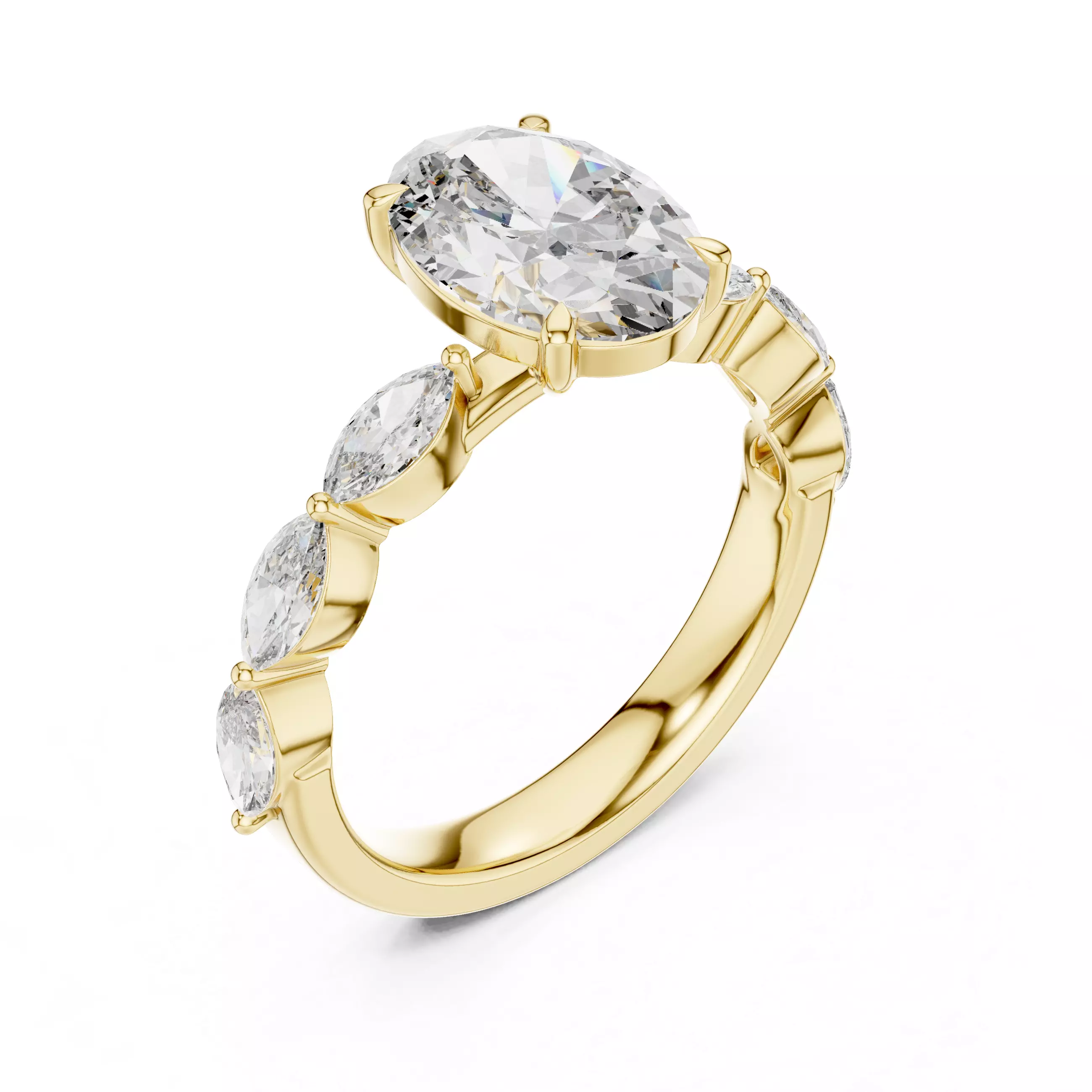 Women Ring Render 3dm STL MP4 Details 3D print model