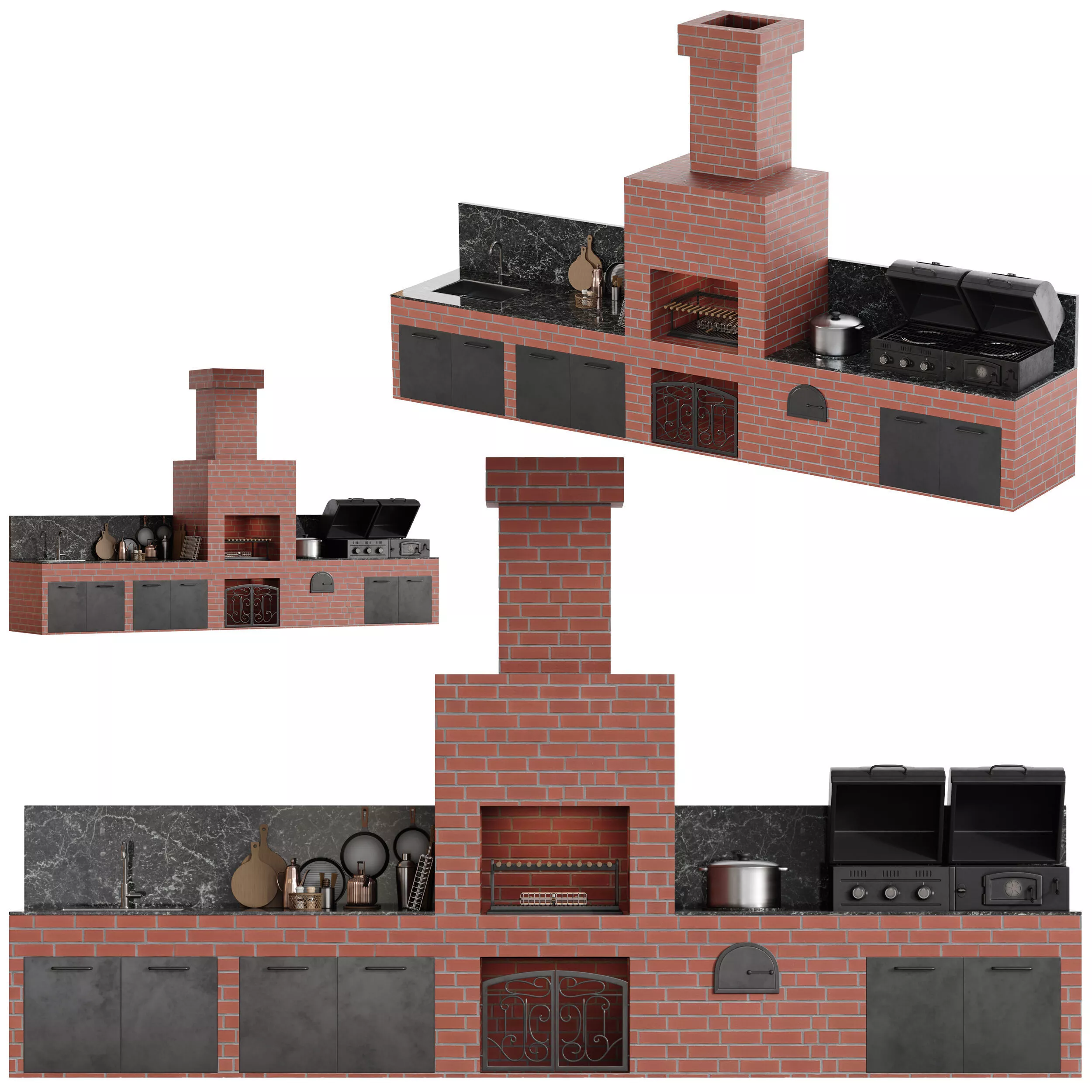 Outdoor Kitchen 02 3D model