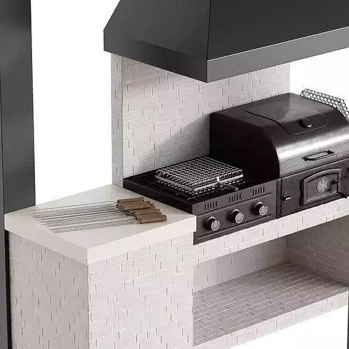 Outdoor Kitchen 04 3D model 6
