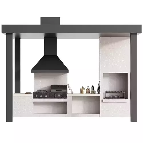 Outdoor Kitchen 04 3D model 2