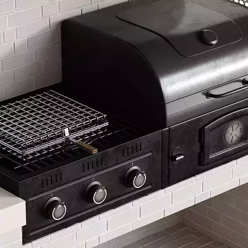 Outdoor Kitchen 04 3D model 7