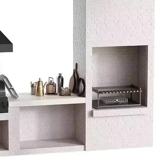 Outdoor Kitchen 04 3D model 5