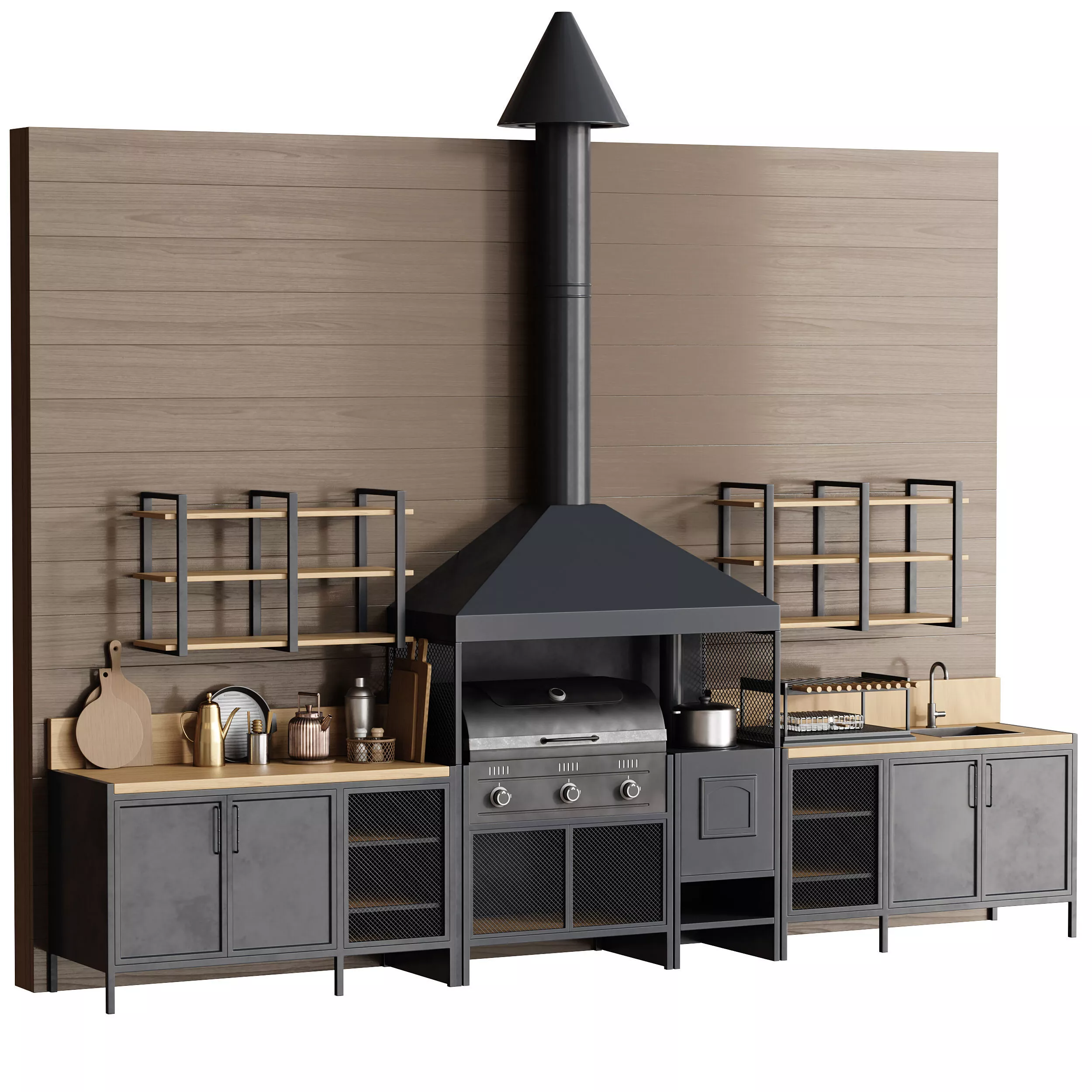 Outdoor Kitchen 05 3D model