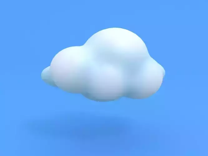 3D Cartoon cloud model 3D model