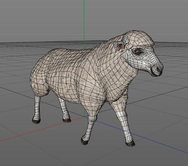 Sheep or Ram Low-poly 3D model_9
