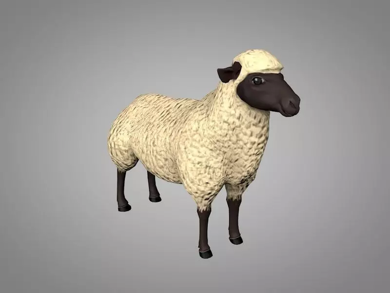 Sheep or Ram Low-poly 3D model_0