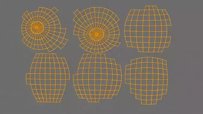 Watermelon Fruit Pack with Slices Low-poly 3D model 4