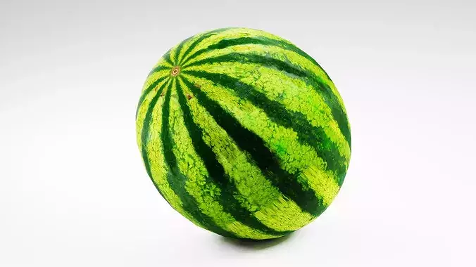 Watermelon Fruit Pack with Slices Low-poly 3D model 5
