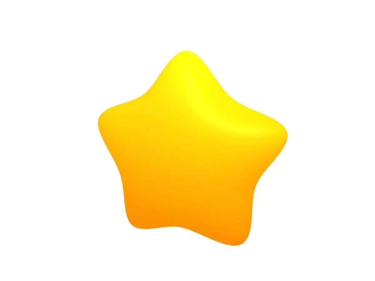 Round Star 3D model 3D model_0