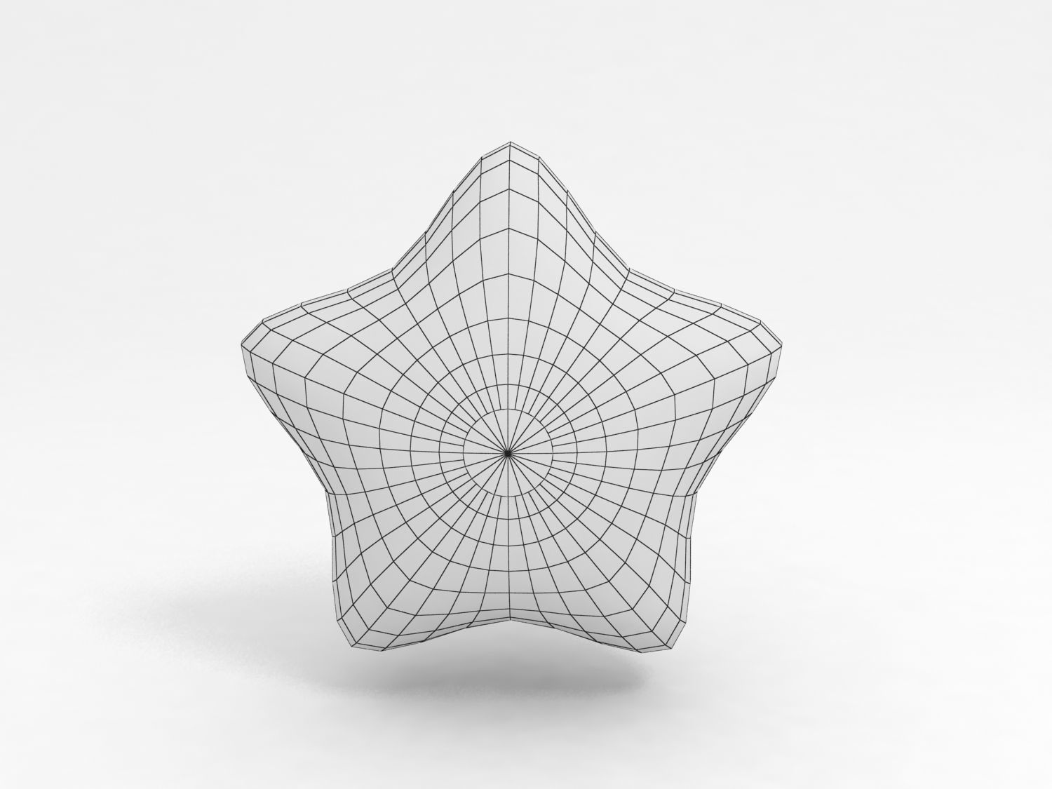 Round Star 3D model 3D model_3