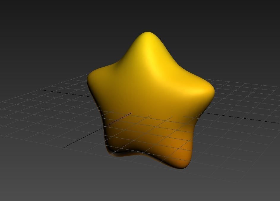 Round Star 3D model 3D model_5
