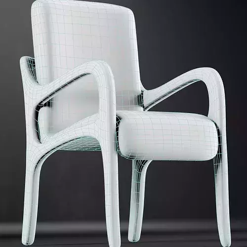 Summit Chair Low-poly 3D model 5