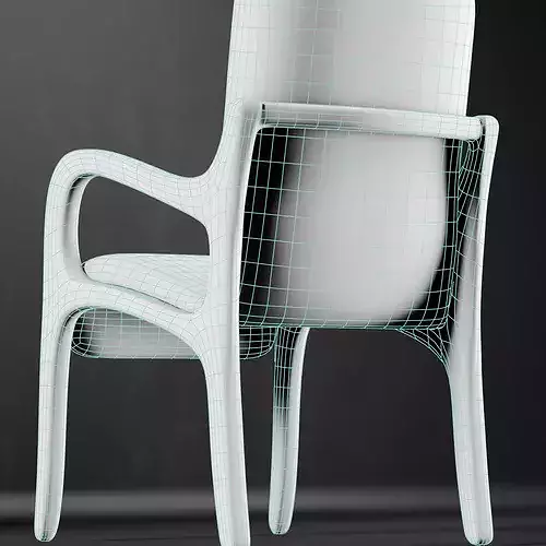 Summit Chair Low-poly 3D model 7