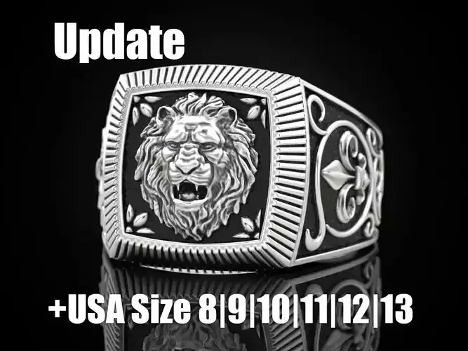Ring lion Update 3D print model