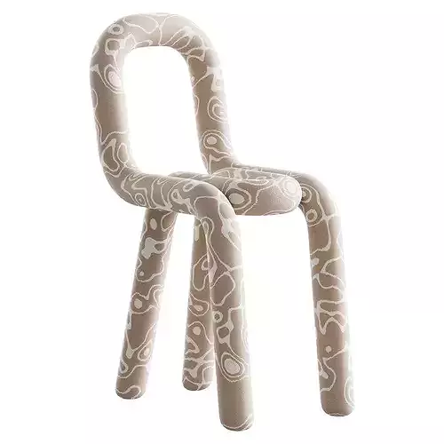 Velvet Designer Style Living Room Side Chair 3D model 4