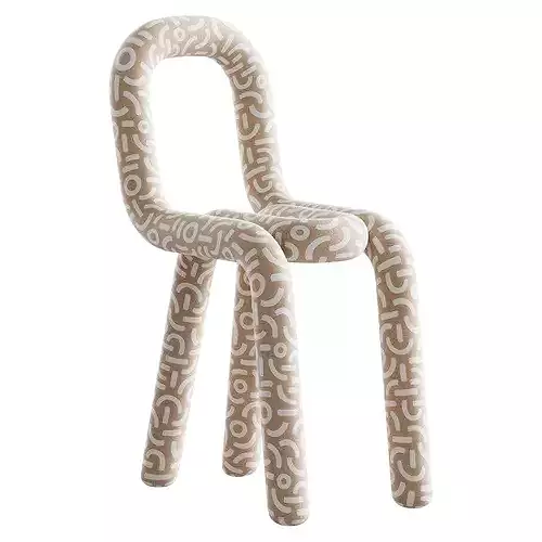 Velvet Designer Style Living Room Side Chair 3D model 3