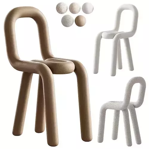 Velvet Designer Style Living Room Side Chair 3D model