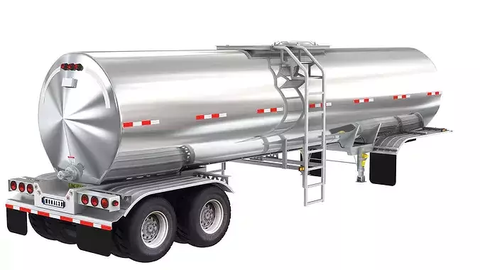 Food Grade Tank Trailer 3D model