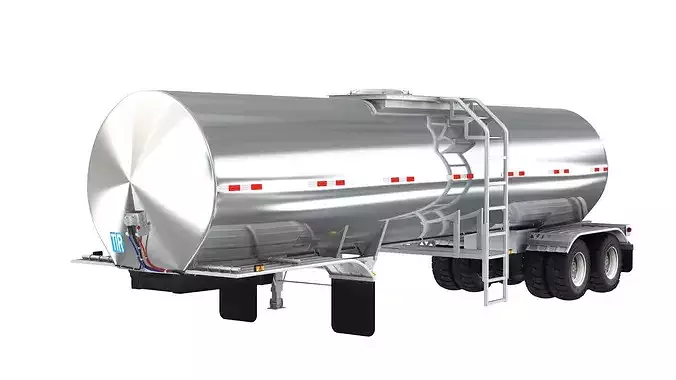 Food Grade Tank Trailer 3D model 3