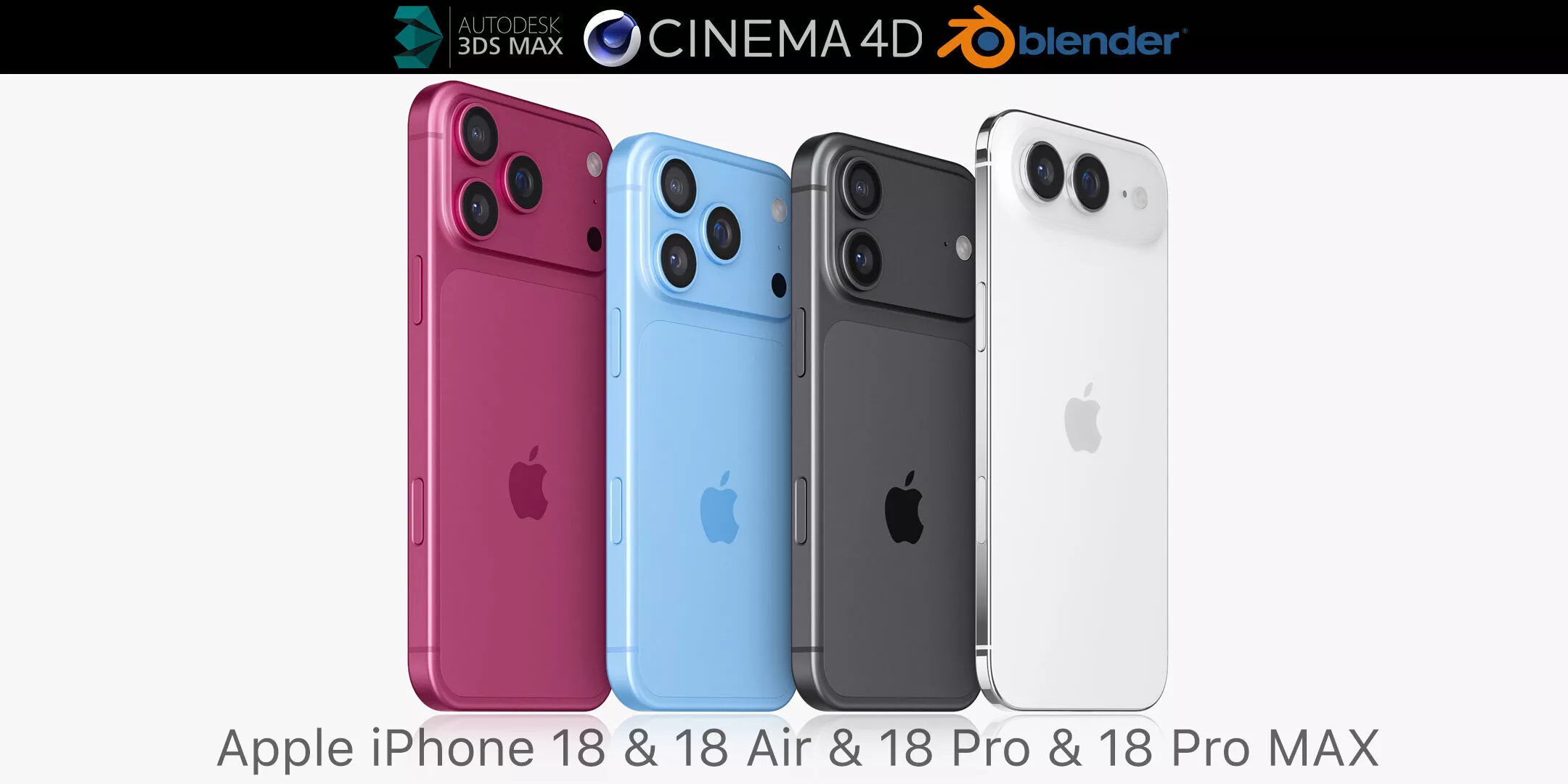 Apple iPhone 18 and 18 Air and 18 Pro and 18 Pro MAX v1 3D model