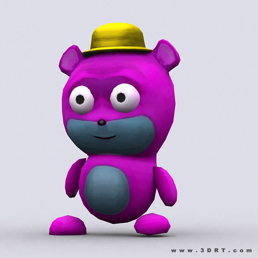 3DRT - Chibiimons - Teddy Low-poly 3D model_3