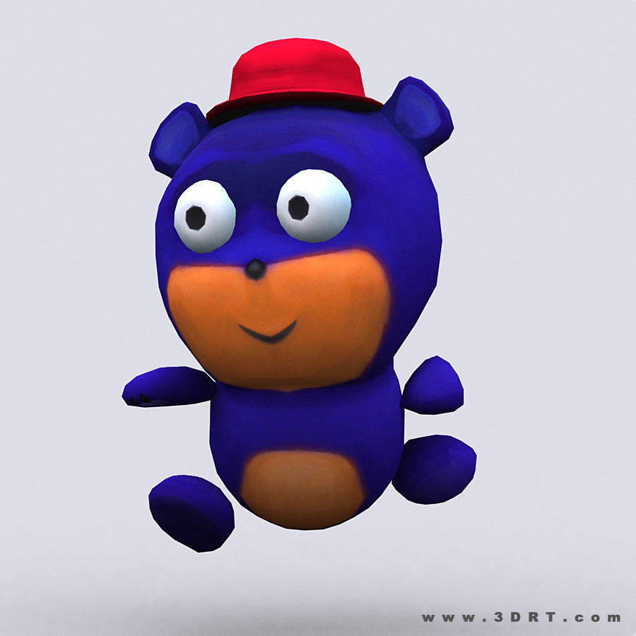 3DRT - Chibiimons - Teddy Low-poly 3D model_4