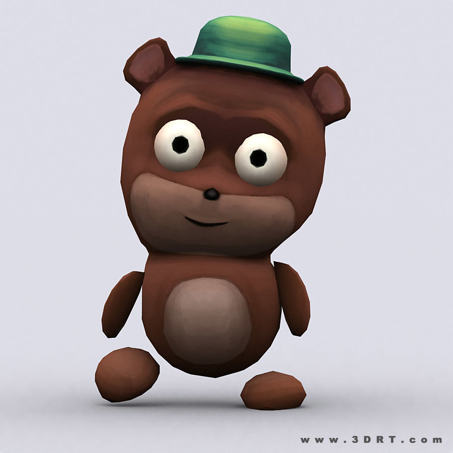 3DRT - Chibiimons - Teddy Low-poly 3D model_2