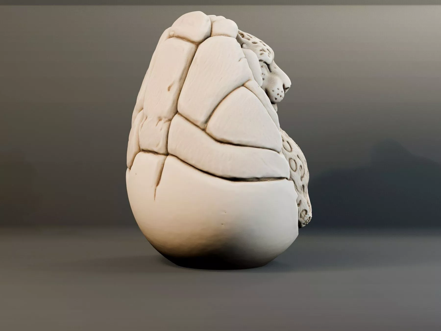 Leopard Mother and Cub Sculpture 3D Model 3D print model