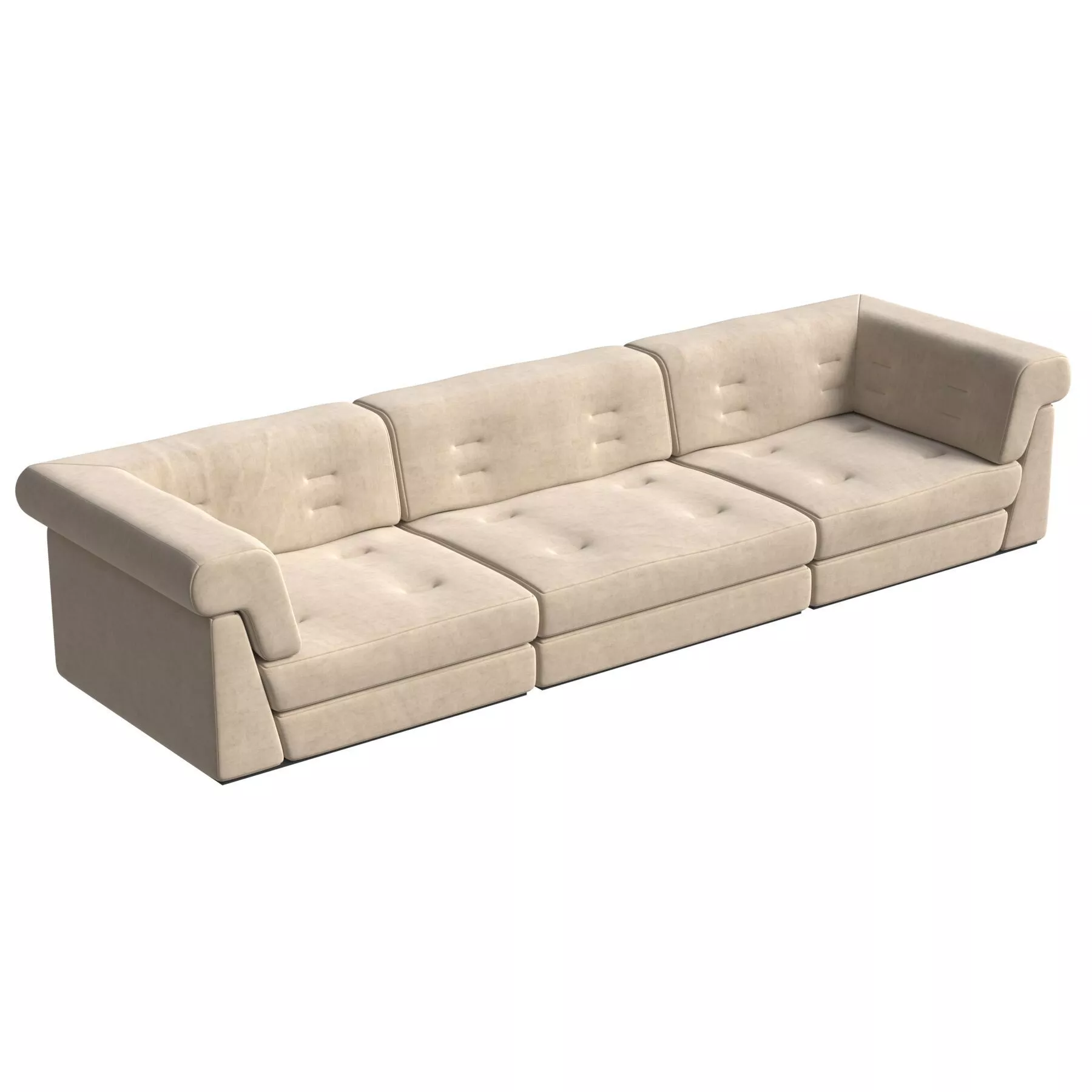 Maiden home forma modular sofa marled alpaca velvet porcelain 3D model