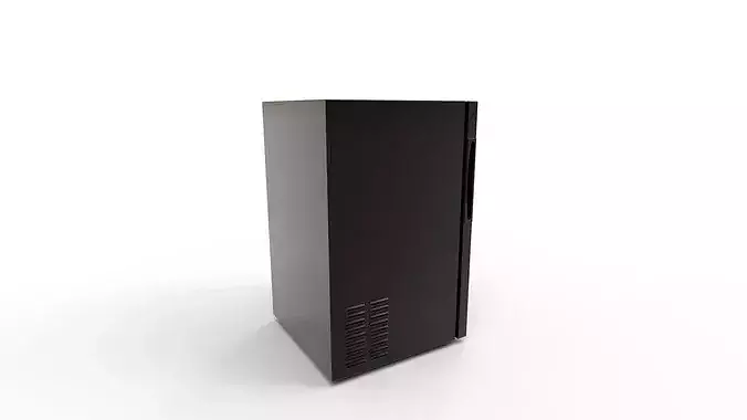 Refrigerator with Tempered Glass Door 3D model 4