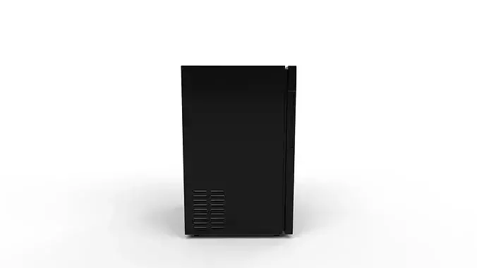 Refrigerator with Tempered Glass Door 3D model 3