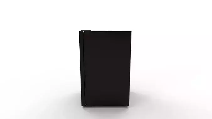 Refrigerator with Tempered Glass Door 3D model 7