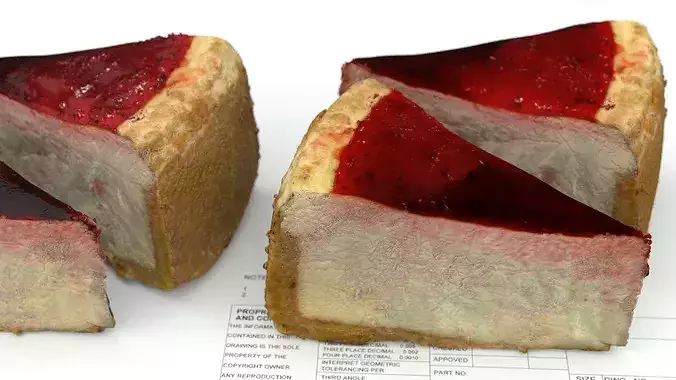 STRAWBERRY CHEESE CAKE 2021 3D model 2