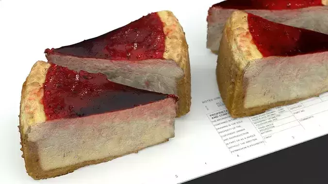 STRAWBERRY CHEESE CAKE 2021 3D model