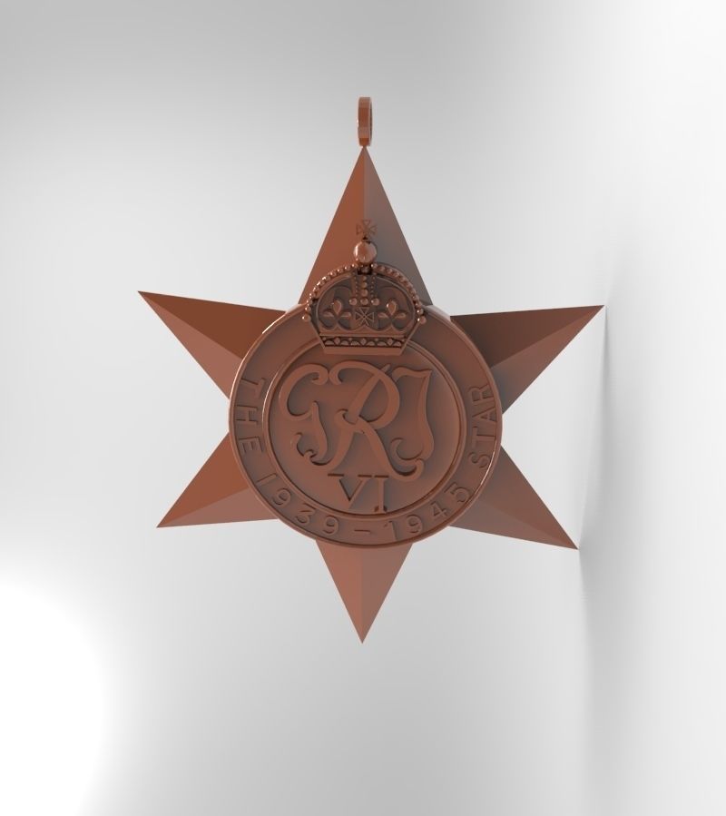 World Wor 2 Great Britain medal 3D print model_2